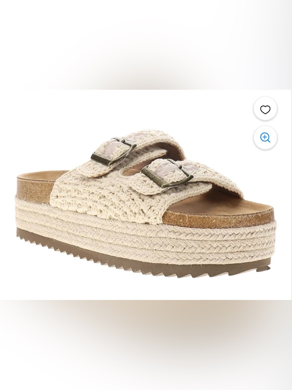 Corkys No Filter espadrille platform sandals w/ crochet & buckle straps Size 11 - Picture 2 of 14